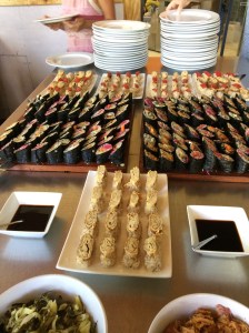 Sushi for a healthy lunch, handmade, full of nutrition and care