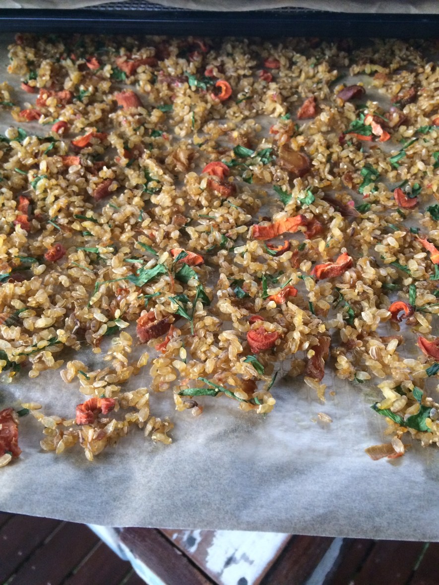 Fully dehydrated Rice and veggies #organic #selfcare #over50 #hikingfood