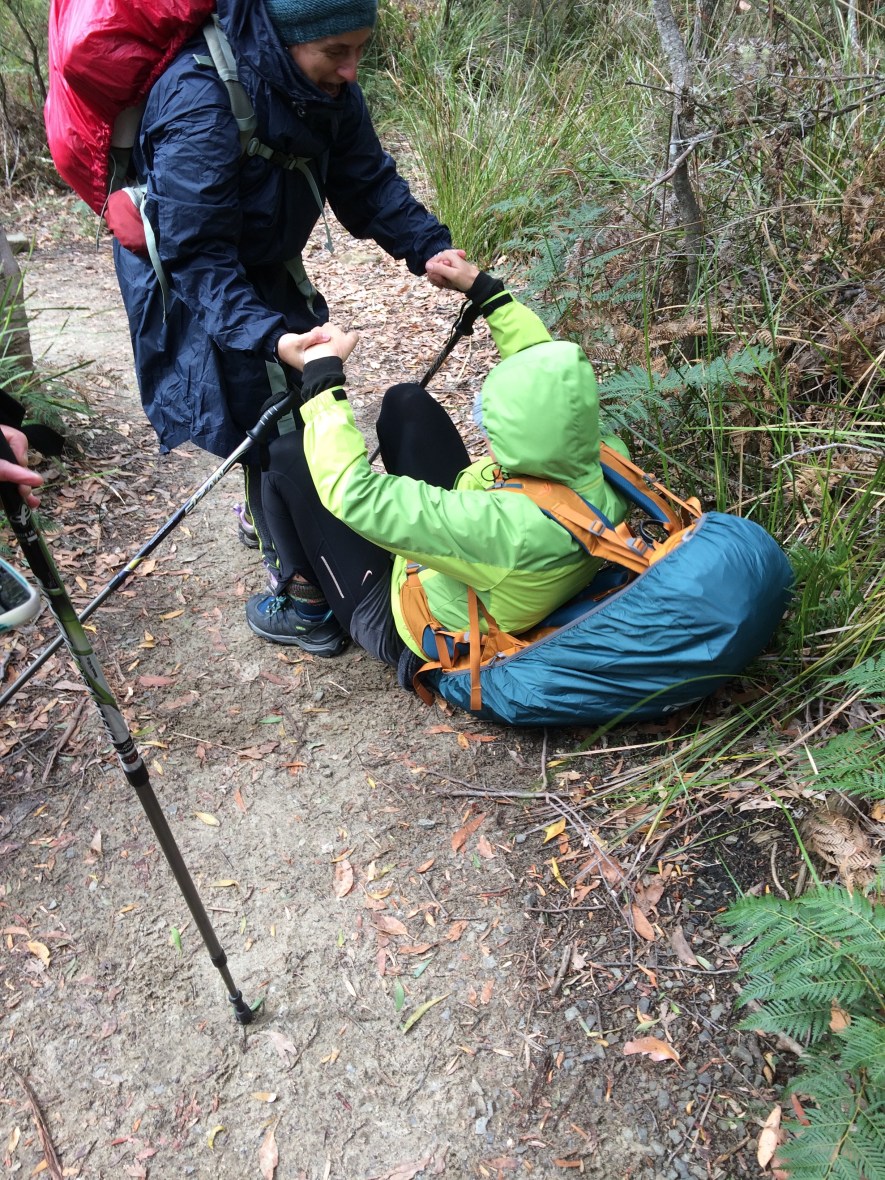 OK, can you help me stand back up? This bag is heavy #friendship #cooperation #support #traildramas