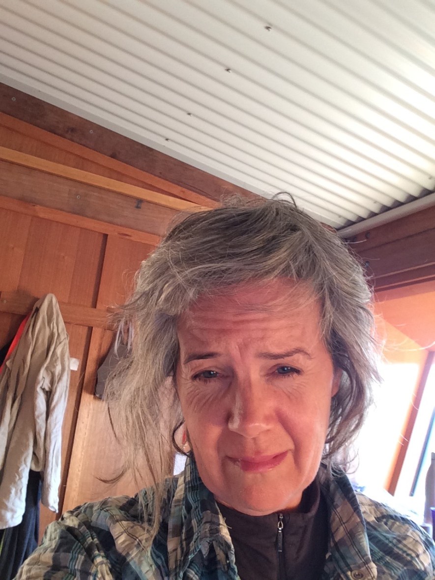 Selfie with a tired face