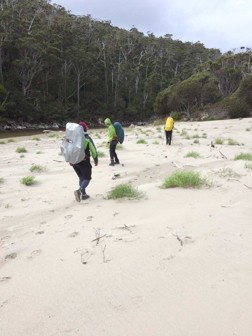 Rugged up and ready to start the hike