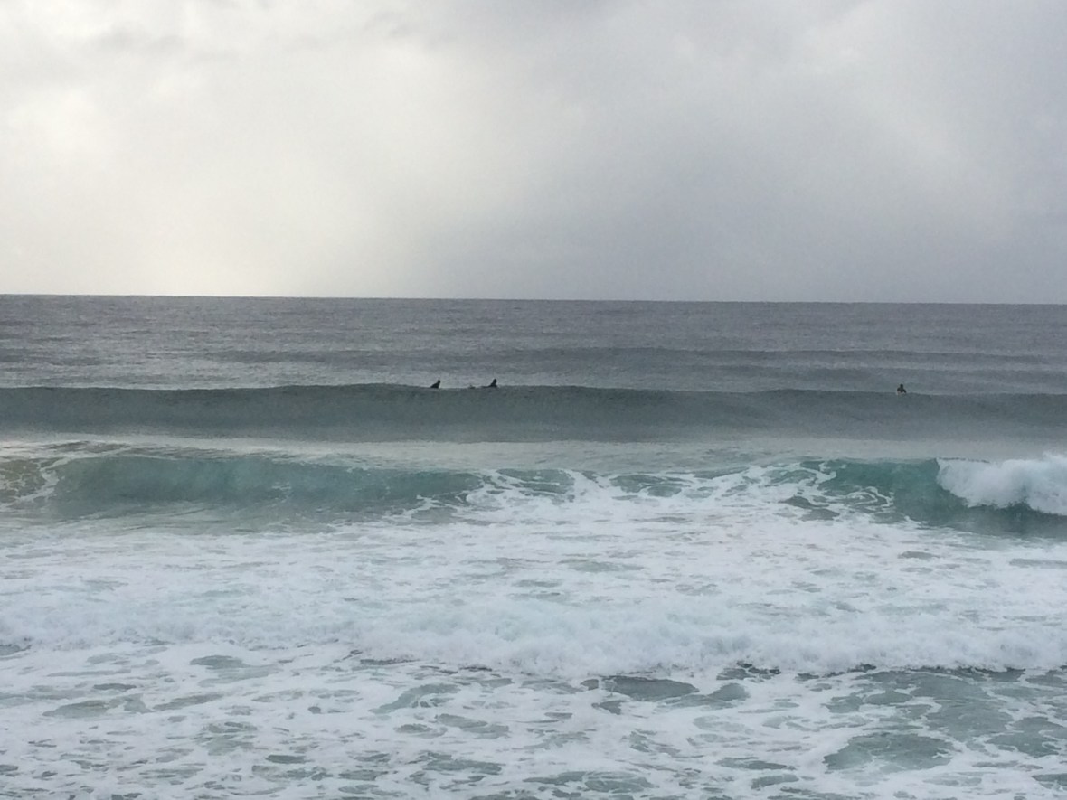 Watching the surfers and Cardio fitness the fun way on the beach over 50