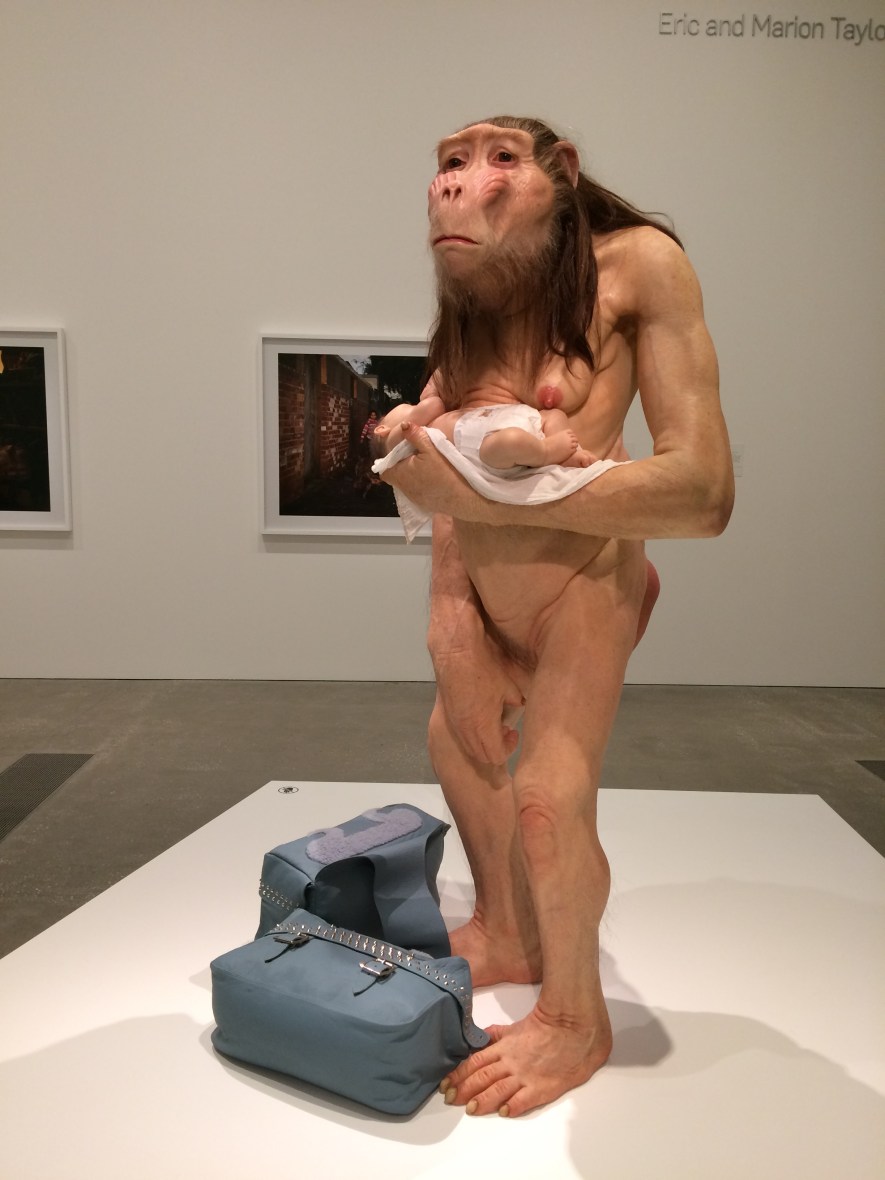 Grateful for Piccinini's wax sculptures in Brisbane at GOMA for art appreciation for wellbeing over 50