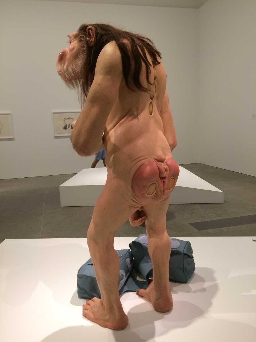 Grateful for Piccinini's wax sculptures in Brisbane at GOMA for art appreciation for wellbeing over 50