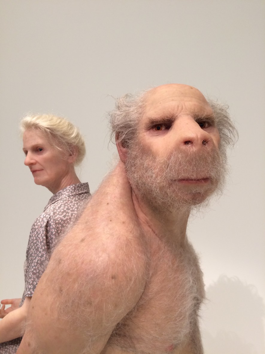 Grateful for Piccinini's wax sculptures in Brisbane at GOMA for art appreciation for wellbeing over 50