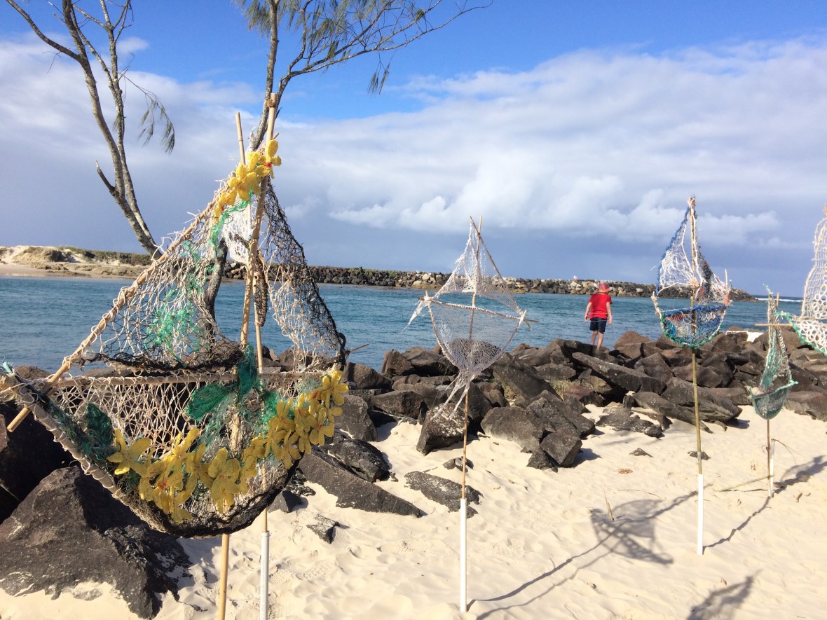 Made from found nets and fishing lines #sculpture #Australia #art #creativity